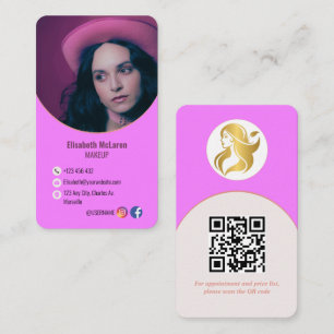 Visite Logo Marque de maquillage moderne Artiste Carte de