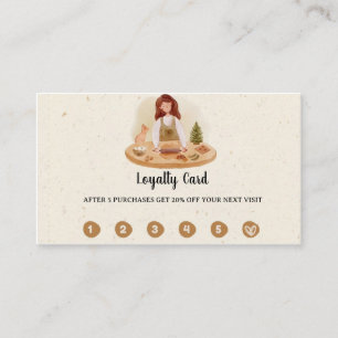 Visite logo personnalisé boulangerie carte de fidélité d'