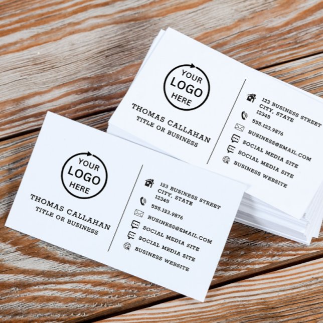 Visite Logo personnalisé carte de médias sociaux minimali (Créateur téléchargé)