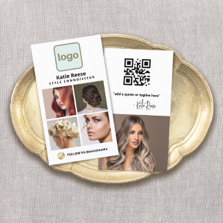 Visite Logo personnalisé Carte photo de médias sociaux -