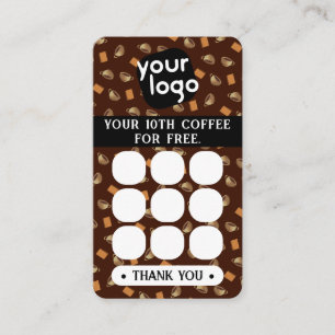 Visite Logo personnalisé et carte de fidélité au café QR 