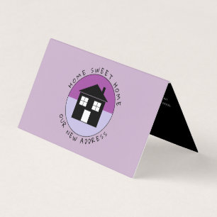 Visite Logo Purple House, Carte de changement d'adresse