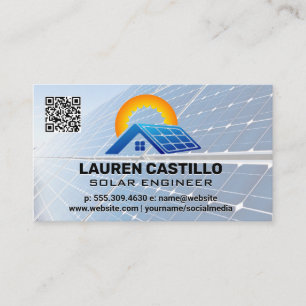 Visite Logo technique du panneau solaire   Carte de visit