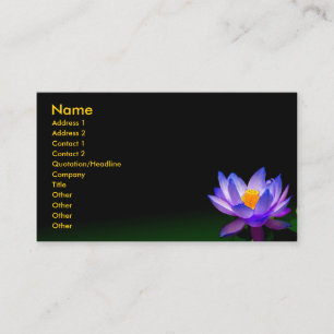 Visite lotus bleu Carte de visite, violet