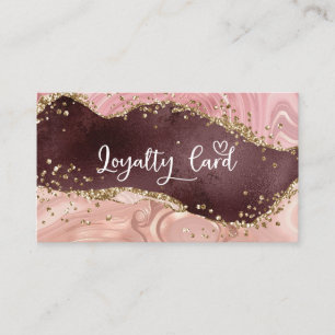Visite Loyalty Glitzer Card 5 clous Lashes Carte de visit