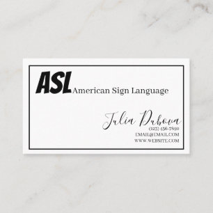 Visite LSF, Langue des Signes, Traducteur, Carte de Visit