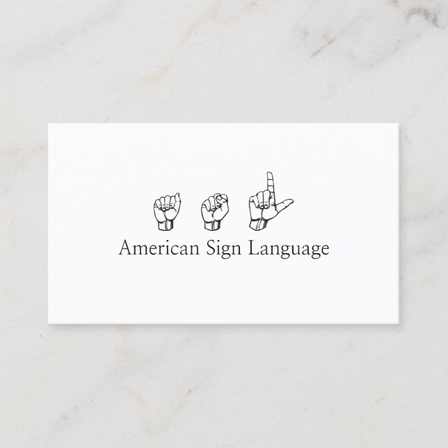 Visite LSF, Langue des Signes, Traducteur, Carte de Visit (Devant)