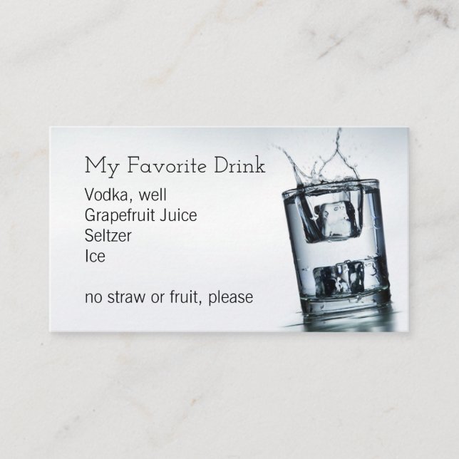 Visite Ma carte de boisson (Devant)