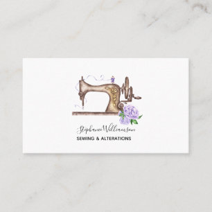 Visite Machine à coudre  Aquarelle Tailor  Carte de visit