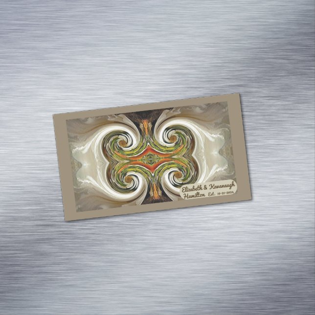 Visite Magnétique "Mariage de automne Table Favoriser" Carte de visi (In Situ)