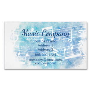 Visite Magnétique Notes musicales d'aquarelle moderne Carte de visit