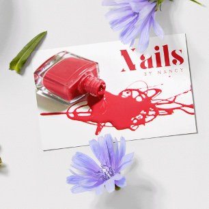 Visite Manicuriste du salon à ongles Polonais Carte de vi