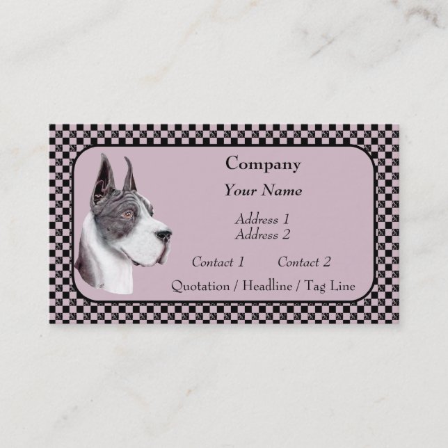 Visite Mantle Great Dane Afficher les couleurs Carte de v (Devant)
