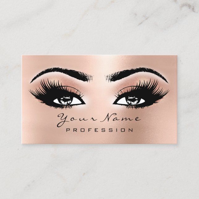 Visite Maquillage Eyebrow Eyes Lashes Carte de rendez-vou (Devant)