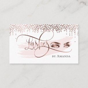 Visite Maquillage Eyebrow Eyes Lashes Rose Carte de visit