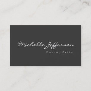 Visite Maquillage gris Artiste Script Profession Carte de
