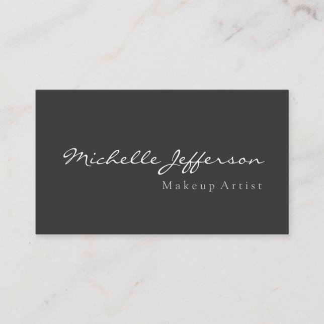 Visite Maquillage gris Artiste Script Profession Carte de (Devant)