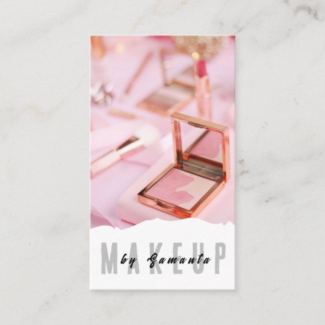Visite Maquillage PMU Microbling Henna Salon Carte de vis (Devant)