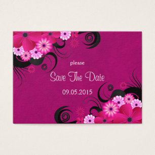 Visite Mariage floral Dark Fuchsia Sauvez Les Cartes De D