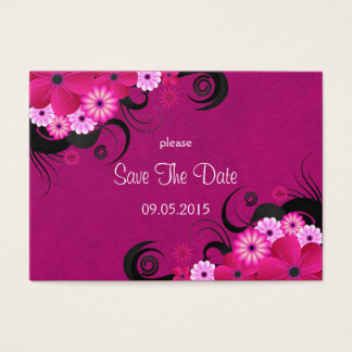 Visite Mariage floral Dark Fuchsia Sauvez Les Cartes De D