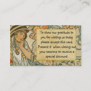 Visite Massage : carte préférée de client