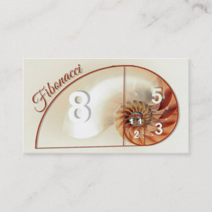 Visite Mathématiques de séquence Fibonacci, Carte de visi