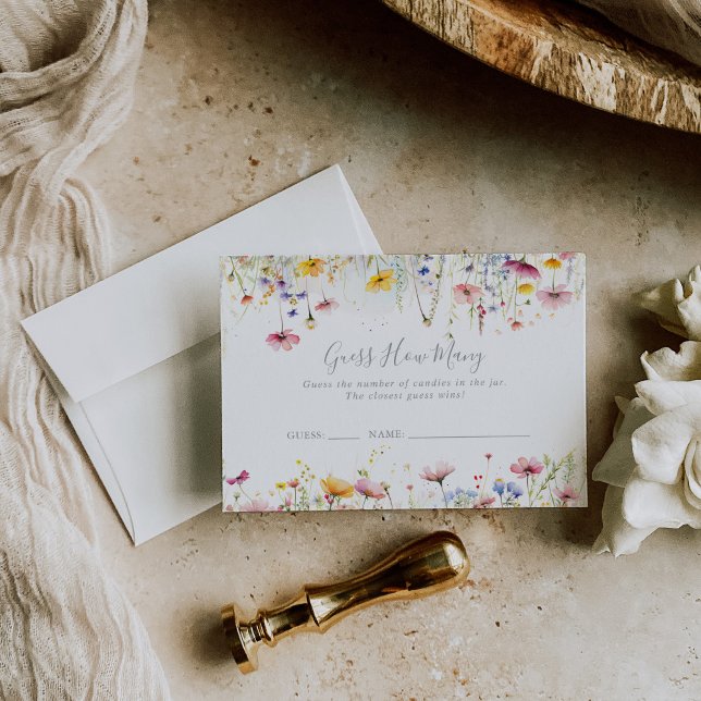 Visite Meadow Fleur sauvage Devine Combien De Carte De Je (Créateur téléchargé)