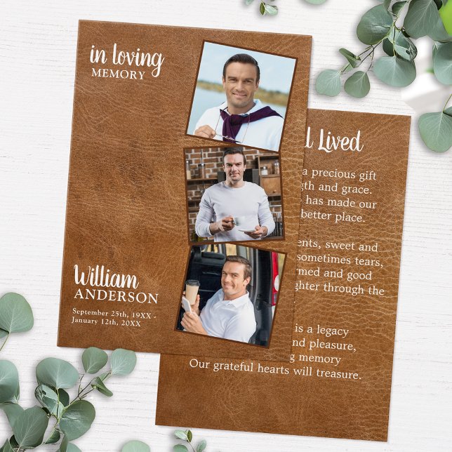 Visite Memorial 3 Photo Cartes de prières funéraires en c (Créateur téléchargé)