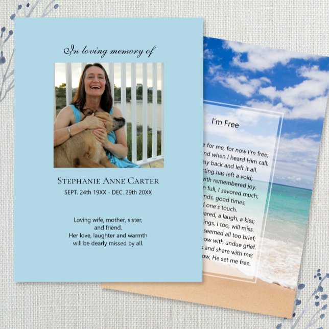 Visite Mémorial photo Je suis Carte de prière gratuite (Créateur téléchargé)