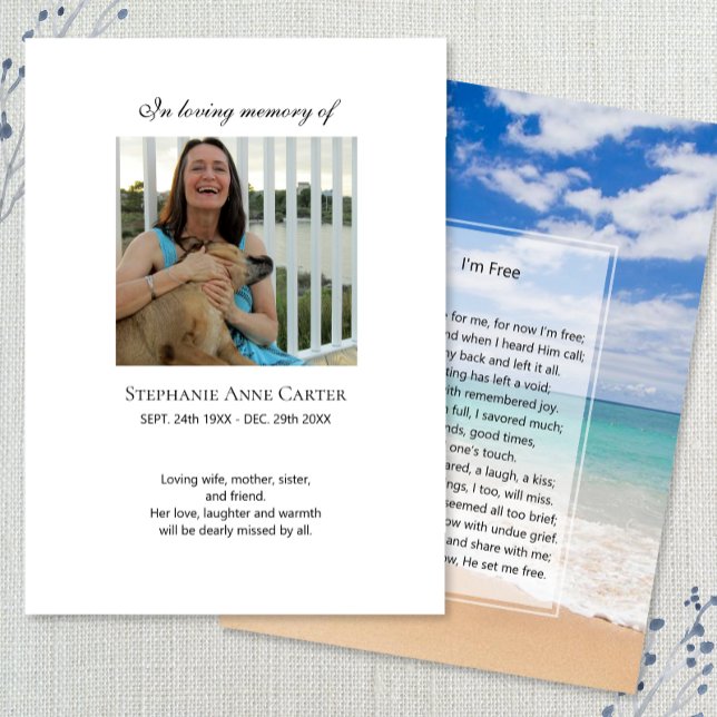 Visite Mémorial photo Je suis Carte de prière gratuite 2 (Créateur téléchargé)