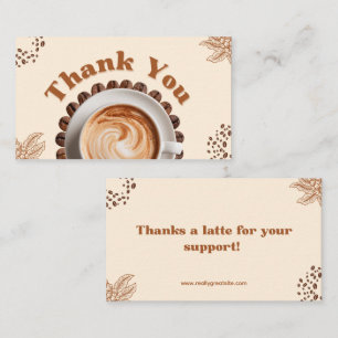 Visite Merci beaucoup Carte de remerciement Café