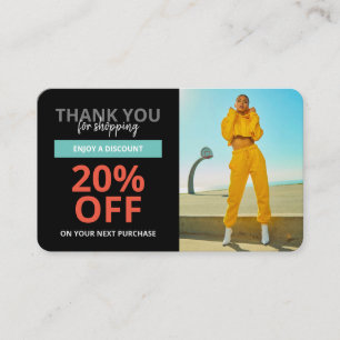 Visite Merci Pour Shopping Loyauté Carte de réduction