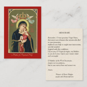 Visite Mère de carte sainte de Jésus de bébé perpétu