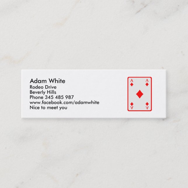 Visite Mini As de carte de tisonnier (Devant)