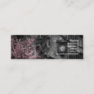 Visite Mini Bâtiment avec la carte rose de profil de buissons