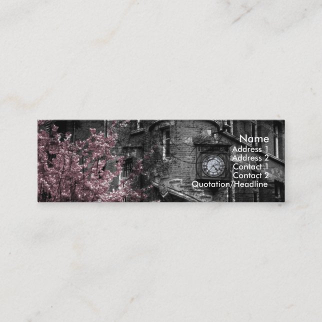 Visite Mini Bâtiment avec la carte rose de profil de buissons (Devant)