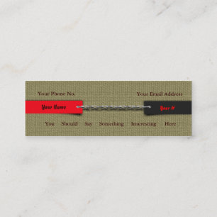 Visite Mini Carte à chaînes de toile contemporaine de profil