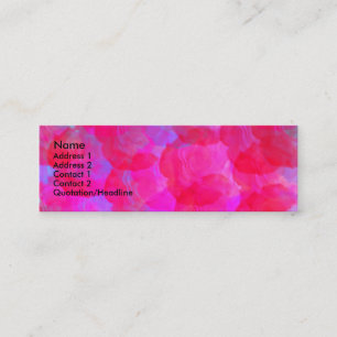 Visite Mini Carte au néon de profil de roses