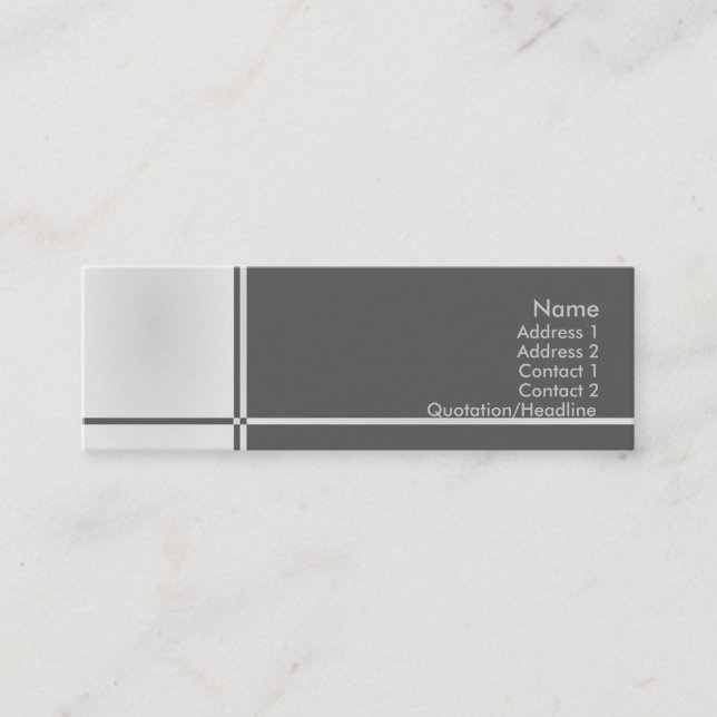 Visite Mini Carte B-Professionnelle de profil (Devant)