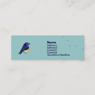 Visite Mini Carte bleue de profil de birdie