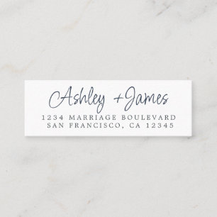 Visite Mini Carte d'adresse de retour avec date RSVP arrière