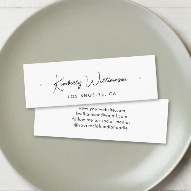 Visite Mini Carte d'affichage à oreille pour hoop costud de sc (Empower your name in our signature script as your logo and brand identity)