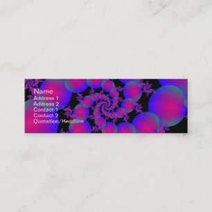 Visite Mini Carte de bulles spirales rose et bleu