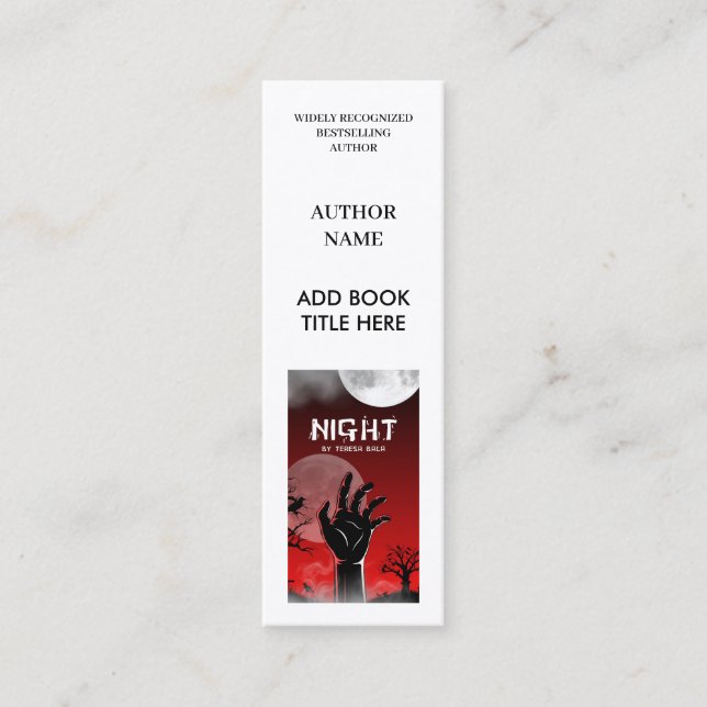 Visite Mini Carte de marque-page promo minimale pour lancement (Devant)