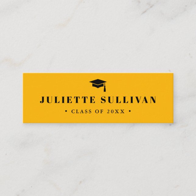Visite Mini Carte de nom de remise de diplômes | Carte à insér (Devant)