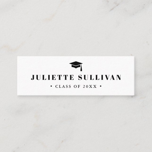 Visite Mini Carte de nom de remise de diplômes | Carte à insér (Devant)
