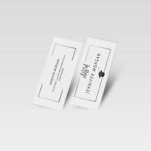 Visite Mini Carte de nom élégante Argent