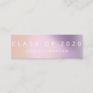 Visite Mini Carte de nom moderne Ombre Metallic Graduation