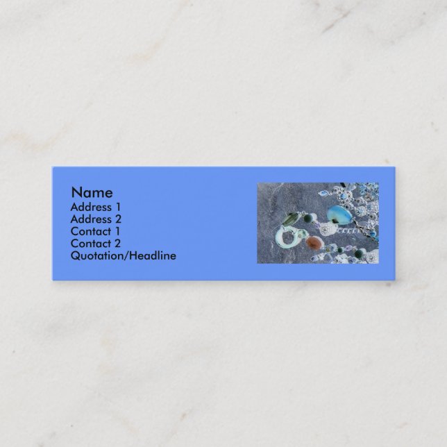 Visite Mini Carte de Pofile d'effet de bijou (Devant)