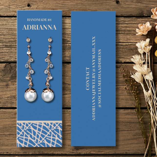 Visite Mini Carte de Présentation de Boucles d'Oreilles Bleu M (Créateur téléchargé)